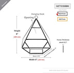 WGV Hanging Geometric Planter Terrarium Bulk Width 6" Height 8" Clear Glass Black Frame DIY Succulent air Plant Miniature Fairy Garden Windowsill Decor Raised Pyramid 6 Pieces - Image 2