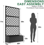 Metal Raised Garden Bed with Trellis, 40 x 12 x 71 Inches, Diamond - Image 7