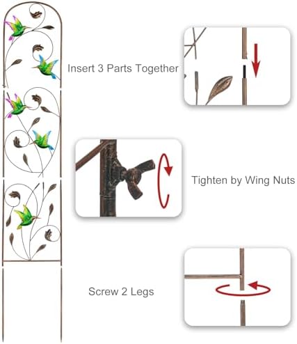 2 Pack Metal Garden Trellis for Climbing Plants - Image 4