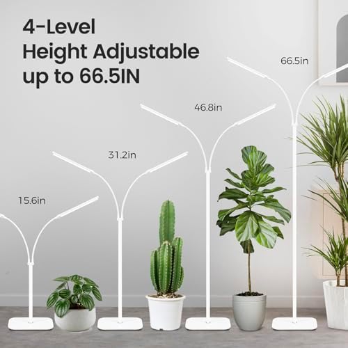 Grow Lights for Indoor Plants, Dual Head 40W Full Spectrum Floor Grow Light - Image 6