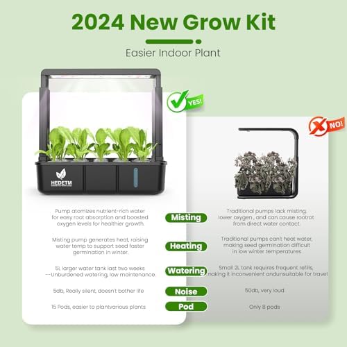 15 Pods Hydroponics Growing System Indoor Garden with LED Grow Light - Image 6