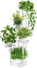 TOSKING Tall 5-Tier Round Metal Corner Plant Stand Indoor, Anti-Tip, White by TOSKINGESSENCE