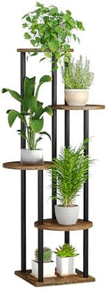 AZERPIAN Plant Stand Indoor Tall Corner Tiered Shelf 5 Tier Metal MDF Board by AZERPIAN