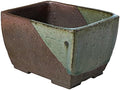 Wazakura Tokoname Series Small Handmade Rectangular Glazed Bonsai Pot by WazakuraJapan
