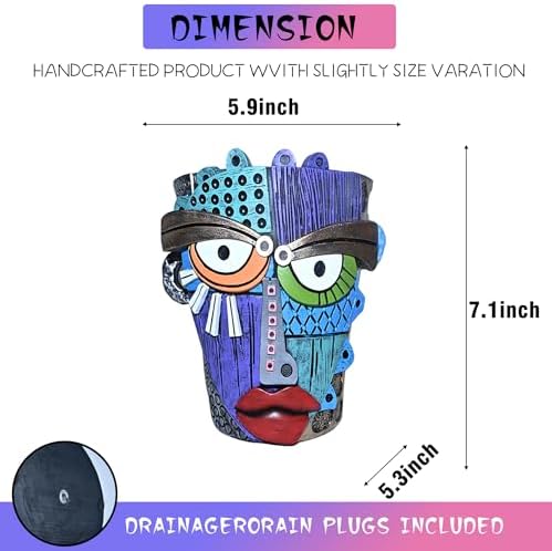 Midogaigai Abstract Face Planter Pots for Indoor Plants & Flowers Deco Gift - Image 4