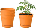 Bloem Saturn 10" Plastic Planter with Saucer, Mango, 4-Pack by Bloem