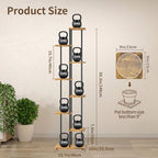 LASZOLA Plant Stand Shelf Tall for Indoor Corner, 7 Tier Wood Brown - Image 3