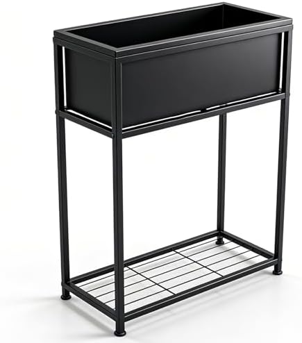 Raised Garden Bed Elevated Planter Box with Legs Black by YIJIEFANG