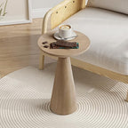 COZAYH Small Pedestal End Table Farmhouse Martini Table, Distressed Grey by COZAYH
