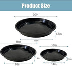 Plant Saucer 16 18 20 Inch, 6 Pack Heavy Duty Large Plant Tray for Planter Pot, Plastic Flower Pot Saucers Drip Water Trays for Indoors and Outdoors - Image 2