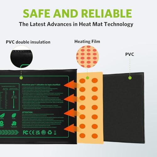 Seedling Heat mat | 4 Pack | Durable Waterproof | Heat Mats for Seed Starting,Seed Germination Heating Mat 10 x 20.75 Inch - Image 3