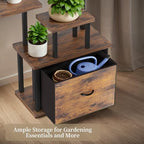 Plant Stand Indoor with Grow Lights - 11 Tiered Plant Shelf with Drawer, 65" Corner Plant Stands for Indoor Plants, Plant Stand for Multiple Plant, Flower Display Rack for Home, Living Room, Patio - Image 5