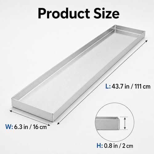Stainless Steel Plant Tray with a 0.8-Inch Raised Edge - Image 3