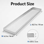 Stainless Steel Plant Tray with a 0.8-Inch Raised Edge - Image 3