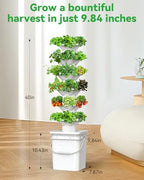 Vertical Hydroponics Growing System Kit, Indoor Outdoor Gardening System Kits, Herb & Fruits Growing Hydroponic Tower, 6 Layers (36 Pods) - Image 2