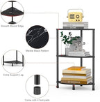 3 Tier Corner Book Shelf Stand for Bathroom, 23.2", Black - Image 6