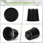 FUIJOL 7 Gallon Plastic Pots with Drip Trays, Sturdy Gallon Plant Pots with Drainage Holes, Large Gallon Pots for Flowers, Ideal for Indoor and Outdoor Use (7Gallon-4PACK) - Image 4