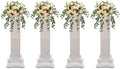 4Pcs Wedding Roman Column, Wedding Landscaping Plastic Roman Pillar Artistic Roman Column Statue Party Flowerpot Holder Wedding Event Decorative Columns for Wedding Party Celebration Decor by Unknown