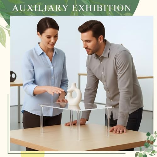 RattanView 2 Pcs 17 Inch Acrylic Risers Display Stands 4-leg Plant Stand - Image 6