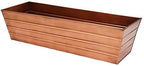Achla Designs Copper PlatedWindow Flower Box Planter-Small (22" L x 6" W x 5" H) - Image 2