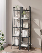Hzuaneri Ladder Shelf, Bookshelf, Freestanding Corner Storage Shelf - Image 6