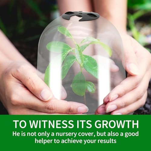Saihisday 30Pcs Garden Cloche Dome Plastic 7.7" H Small Humidity Cloches for Plants Plant Plastic Dome Cover Mini Greenhouse Clear Garden Dome for Nursery Soil & Seedling (7.7" Dia x 6.7" H) - Image 4