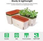 VIVOSUN Self-Watering Planters, 4-Pack 10.5 in Window Herb Planter Box - Image 4