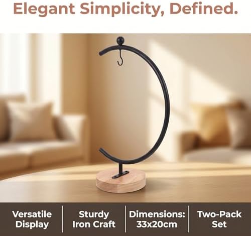 ARTIBETTER 2pcs Metal Ornament Hanging Hook Stand for Glass Globes Decor - Image 3