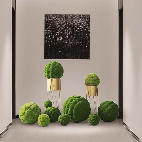 Artificial Moss Balls, Simulation Green Plants Ball, Handmade Sphere Moss Hanging Balls for Home Garden Decors Party Wedding Display (Color : Green, Size : Diameter: 35cm/13.77in) - Image 5