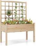 HAPPYGRILL Raised Garden Bed with Lattice Trellis & Legs by HAPPYGRILL