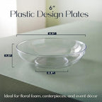 Royal Imports Clear Plant Saucer, Floral Plastic Plates Plant Tray 6" 24pk - Image 2