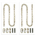 Royal Designs, Inc. LC-2001-PB-6-2 Heavy Duty Lighting Fixture Chain, Extendable up to 6ft, 60-Pound Weight Capacity, Polished Brass, Set of 2 by RoyalDesignsInc