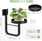 3 Pack Wall Plant Holder for Hanging Planters Indoor Outdoor Black - Image 4