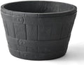 ARBORA 16" Whiskey Barrel Planter - Polyresin Large Outdoor Plant Pot by ARBORA