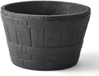ARBORA 16" Whiskey Barrel Planter - Polyresin Large Outdoor Plant Pot by ARBORA