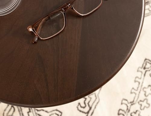 Kate and Laurel Rawlings Traditional Wood and Metal Round Side Table, 14 x 24, Dark Brown and Black, Vintage Pedestal Table for Use as Living Room End Table, Plant Stand, or Bedroom Nightstand - Image 6