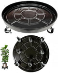 20" Metal Rolling Plant Caddy with Wheels, Outdoor, 1-Pack Black by TADPOLEBABY
