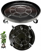 20" Metal Rolling Plant Caddy with Wheels, Outdoor, 1-Pack Black by TADPOLEBABY