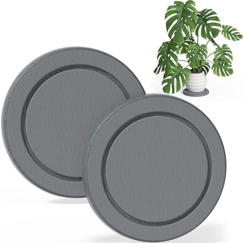 Diatomaceous Earth Plant Saucer, Round Pot Saucers, 2 Pcs 12 Inch by Creproly
