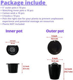 LaLaGreen Indoor Wall Planters (5in, 10 Pack) Self Watering Hanging Pots - Image 2