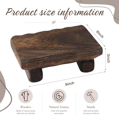 Briwooody Wood Riser Pedestal Stand for Kitchen Counter, 9 x 6 Inch - Image 2