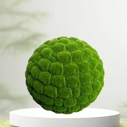 Artificial Plant Topiary Ball Dia 16in, Faux Moss Balls Decorative, Round Faux Moss Balls Outdoor, Green Grass Decorative Balls, Artificial Grass Fake Plants for Backyard Garden by ATYUJKB