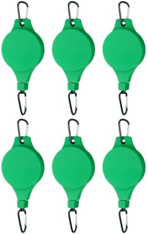 PATIKIL Plant Hanger, 6 Pcs Pulley Retractable Hanging Flower Basket Hook Indoor and Outdoor Plant Pots Holder, for Planters, Flower Basket, Wind Chimes, Lanterns, Bird Feeders, Green by PATIKIL