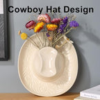 Hanging Wall planters for Indoor Plants, Ceramic Cowboy Wall vases for Flowers, for Bathroom, Living Room, Office, and Home Decor.7.9 x 7.2 x 2.4IN - Image 4