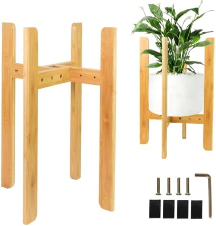 23.6" Tall Adjustable Plant Stand Indoor Flower Holder Fits 8-12 Inch Pots by MAVOTER