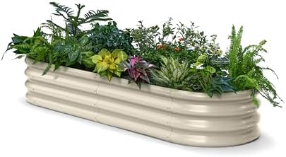 Galvanized Raised Garden Bed 6x2x1 ft, 12" Tall Metal Planter Box by Annoell