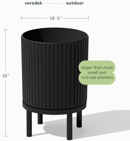 Veradek Demi Series Raised Planter - Round Planter with Stand - Image 2