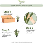 Nearly Natural 35 in Artificial Sansevieria Plant with Black Planter - Image 4