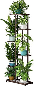 LINZINAR 6 Tier Plant Stand Indoor Outdoor Metal Flower Pot Display Shelf by LINZINAR