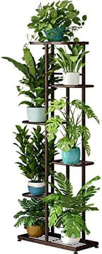 LINZINAR 6 Tier Plant Stand Indoor Outdoor Metal Flower Pot Display Shelf by LINZINAR